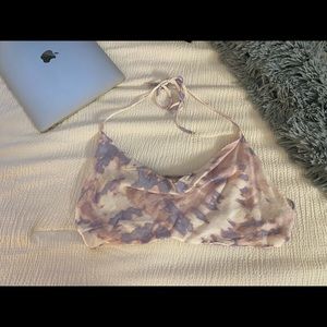 Tie dye backless crop top